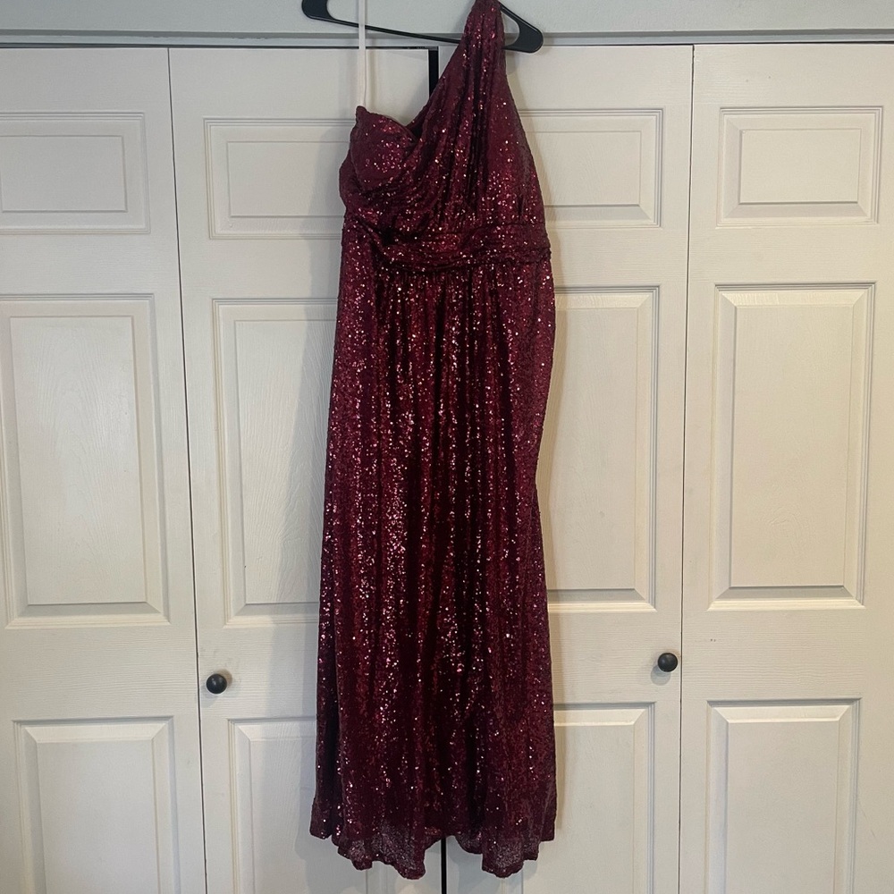 Revelry burgundy sequin maternity dress